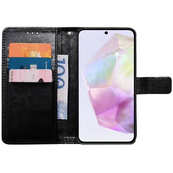 Wallet cover 3-kort til Samsung Galaxy A55 - Sort