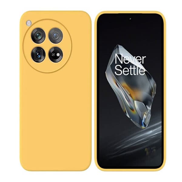 Liquid silikondeksel til OnePlus 12R - Gul
