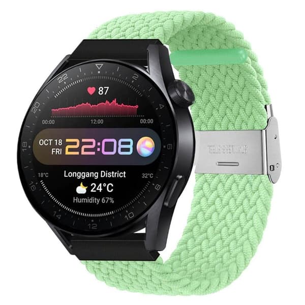Flettet Elastisk urrem til Huawei Watch 3 Pro (48mm) - pistachio