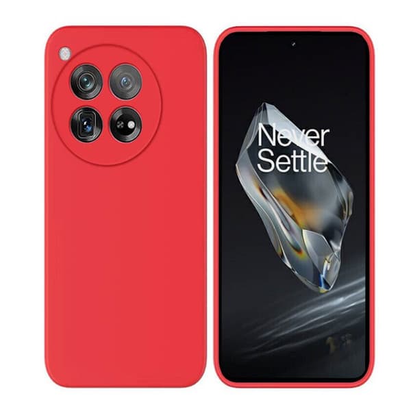 Liquid silikone cover til OnePlus 12R - Rød