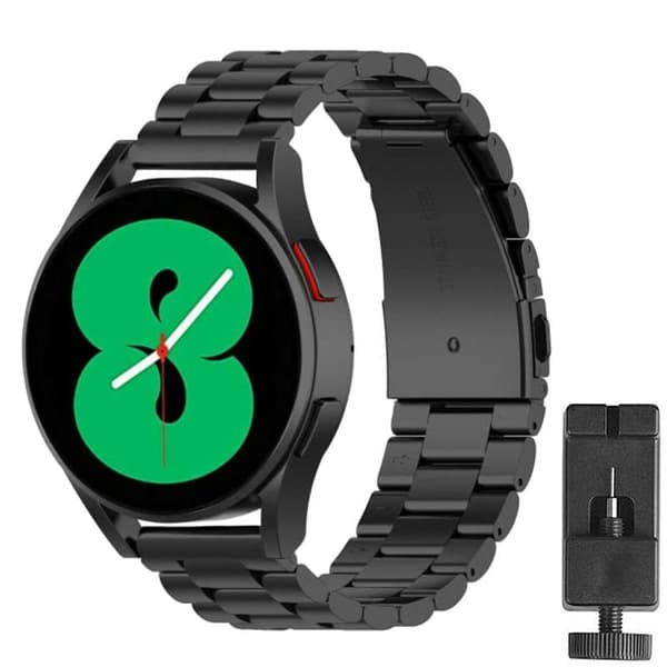 Urrem Rustfrit stÃ¥l til Samsung Galaxy Watch 4 (44mm) - Sort