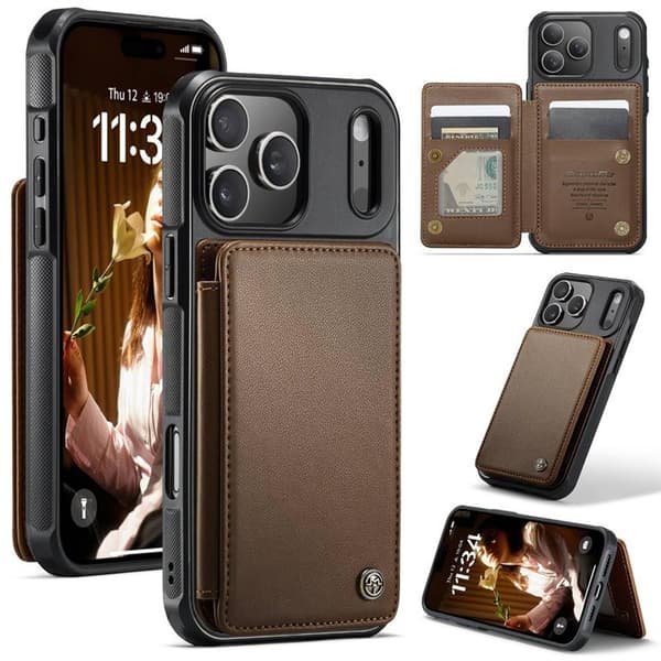 CaseMe mobildeksel C22 til Apple iPhone 17 Pro Max - Brun