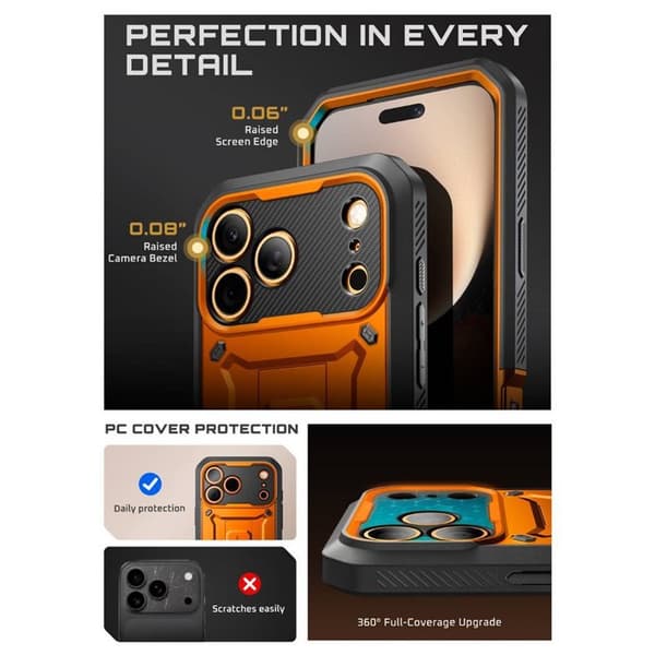 SUPCASE UB Pro deksel til Apple iPhone 17 Pro - Coral