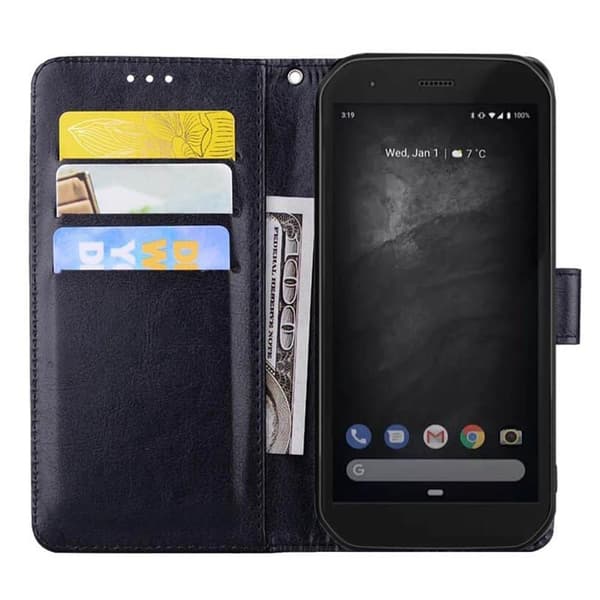 Wallet cover 3-kort til CAT S52 - Sort
