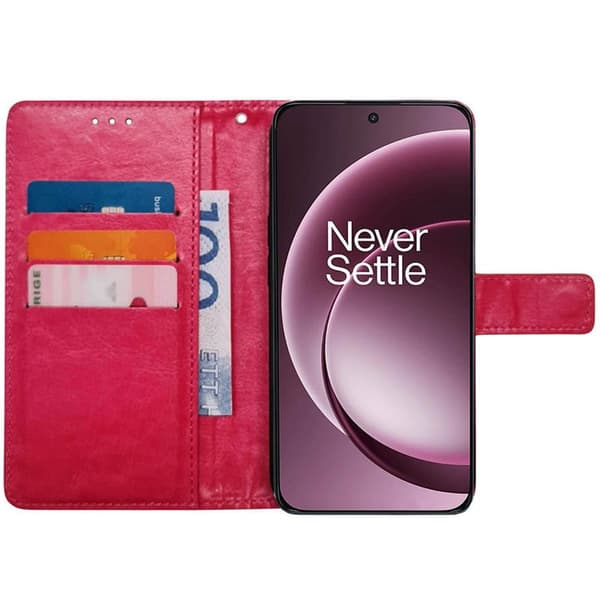 Lommebokdeksel 3-kort til OnePlus 15R - Rosa