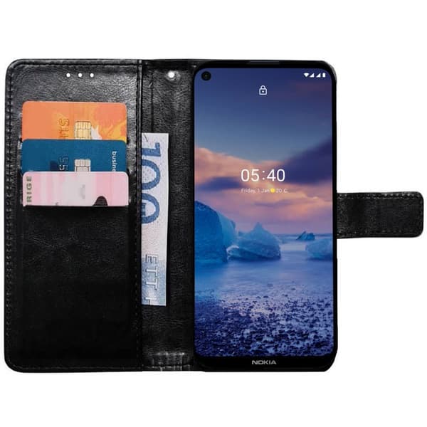 Wallet cover 3-kort til Nokia 5.4 - Sort