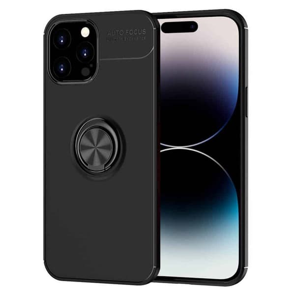 Slim Ring deksel til Apple iPhone 15 Pro Max - Svart