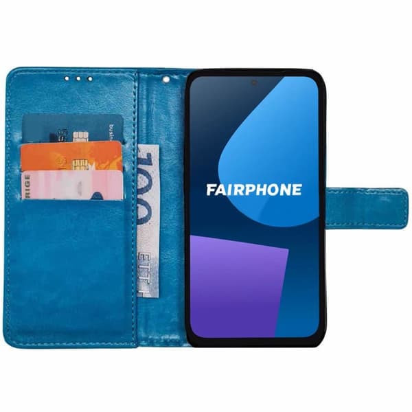 Wallet cover 3-kort til Fairphone 5 - Lyseblå