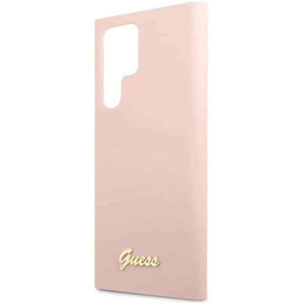Guess silicone script metal logo til Samsung Galaxy S23 Ultra -