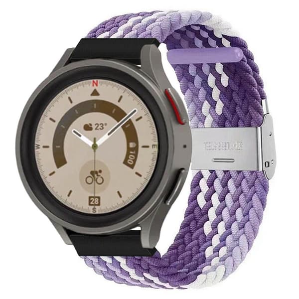 Flettet Elastisk urrem til Samsung Galaxy Watch 5 Pro (45mm) - g