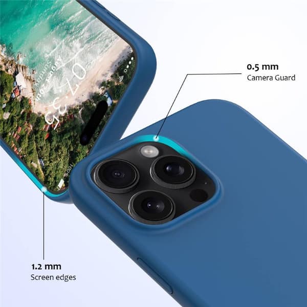 Liquid silikone cover til Apple iPhone 16 Pro - Cobolt Blue