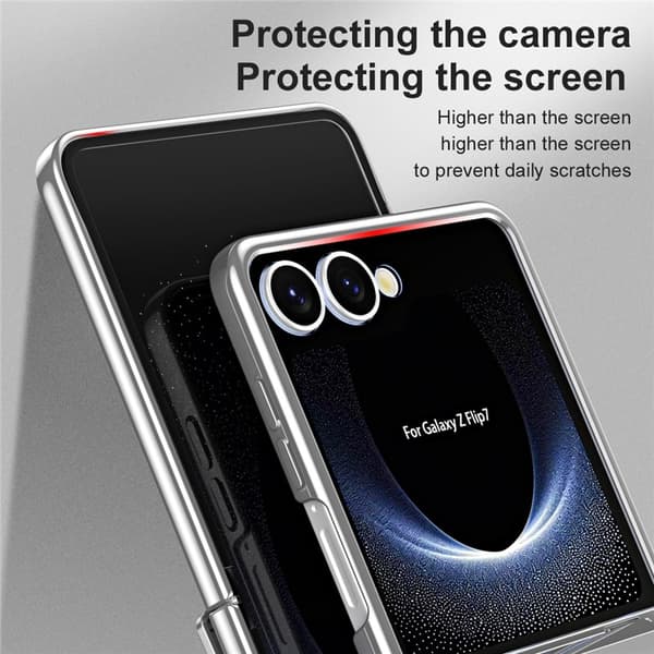Phantom Armor deksel til Samsung Galaxy Z Flip 7 – Ice Silver