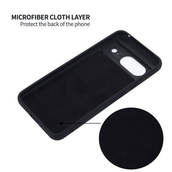 Liquid silikone cover til Google Pixel 8 - Sort