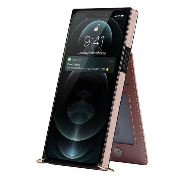 Zipper halskæde etui til Apple iPhone 12 Pro Max - Rose