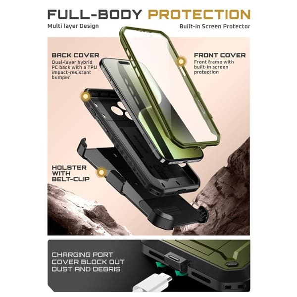 SUPCASE UB Pro kotelo Apple iPhone 17 Pro Max - Guldan