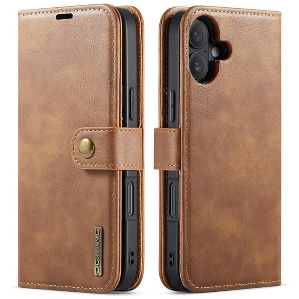 Wallet DG-Ming 2i1 til Apple iPhone 16 - Brun