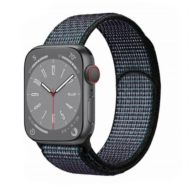 Nylon Urrem til Apple Watch 9 (41mm) - Glowing Grapes