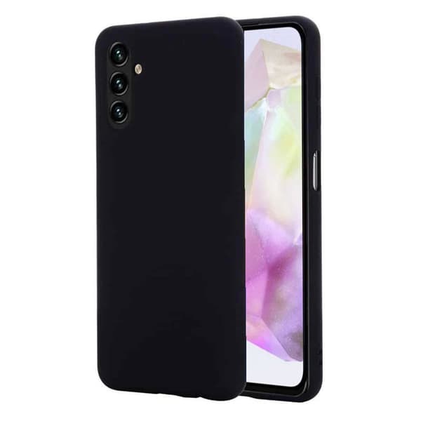 Liquid silikone cover til Samsung Galaxy A35 - Sort