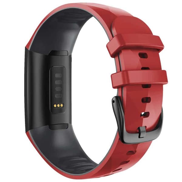 Twin Sport urrem til Fitbit Charge 4- RÃ¸d/sort