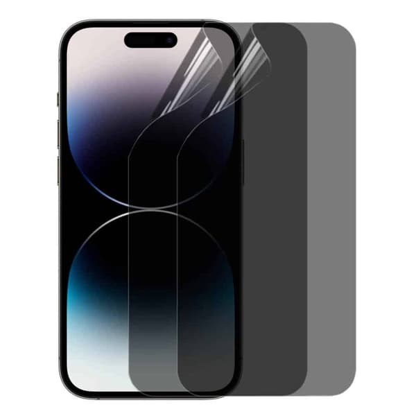 2-pak Privacy Skjermbeskytter 3D Soft HydroGel til Apple iPhone