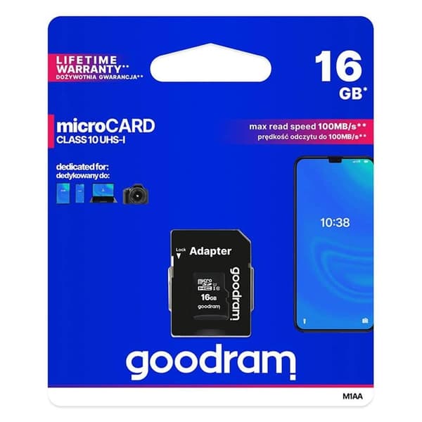 GOODRAM 16GB microCARD cl10 UHS-I + adapter