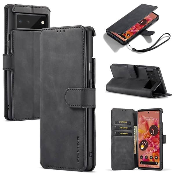 DG-Ming Wallet cover 3-kort til Google Pixel 6 - Sort