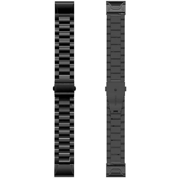 Rustfrit stÃ¥l urrem til Garmin Tactix Delta - Sort