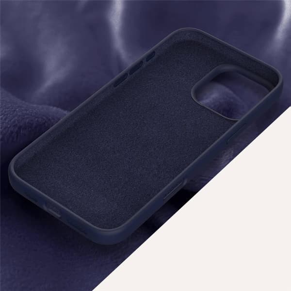 Liquid silikone cover til Apple iPhone 16 Pro - Midnight Blue