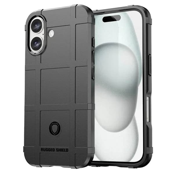 Rugged Shield deksel til Apple iPhone 16 Plus - Svart