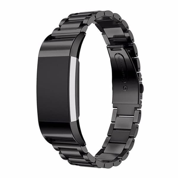 Urrem Rustfrit stÃ¥l til Fitbit Charge 3 - Sort
