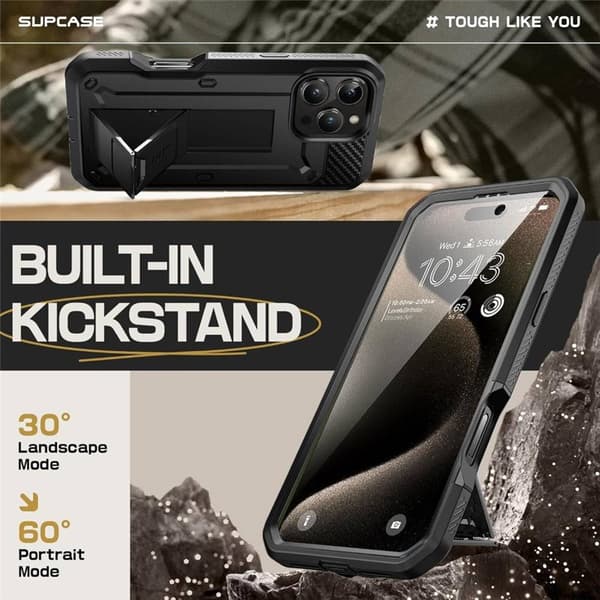 SUPCASE UB Pro cover til Apple iPhone 16 Pro Max - Sort