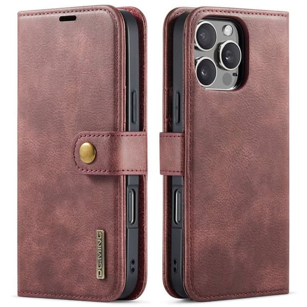 Wallet DG-Ming 2i1 til Apple iPhone 16 Pro - RÃ¸d