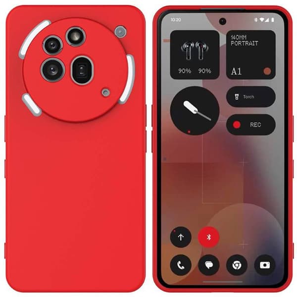 Liquid silikone cover til Nothing Phone 3a Pro - Rød