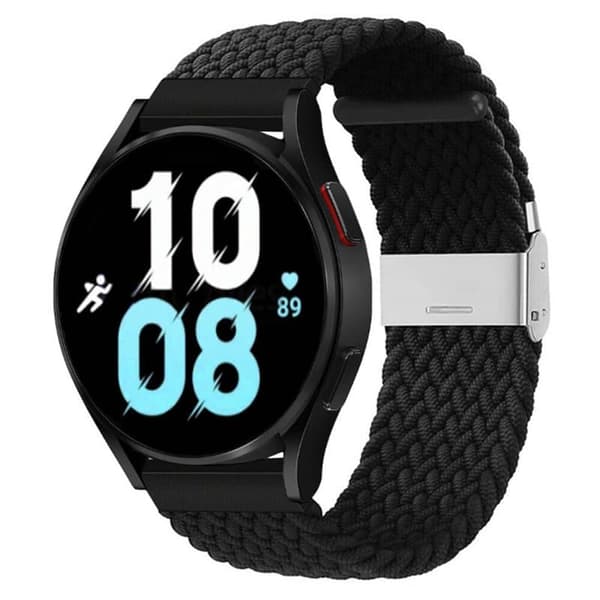 Flettet Elastisk urrem til Samsung Galaxy Watch 5 (44mm) - Sort