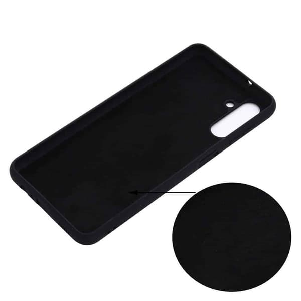 Liquid silikone cover til Samsung Galaxy A55 - Sort