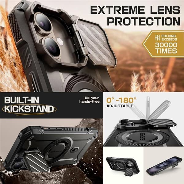 SUPCASE UB Mag XT kuori Apple iPhone 16 - Musta