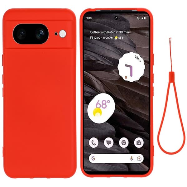 Liquid silikondeksel til Google Pixel 8 - China Red