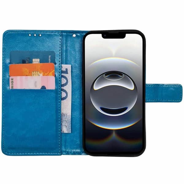 Wallet cover 3-kort til Apple iPhone 16e - LyseblÃ¥