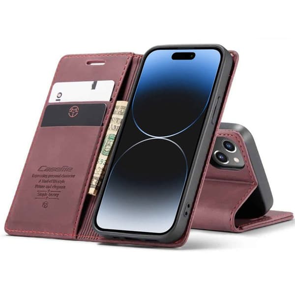 CaseMe mobildeksel 013 til Apple iPhone 15 Plus - Burgunder