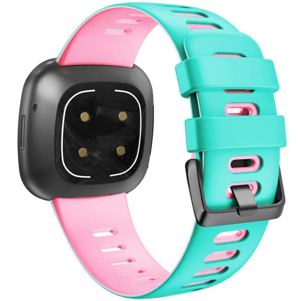 Twin Sport urrem til Fitbit Versa 3 - Mint/pink