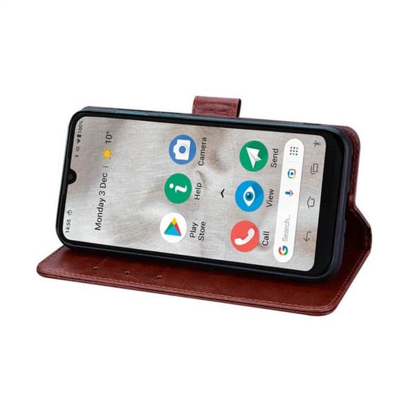 Wallet cover 3-kort til Doro 8100 - Brun