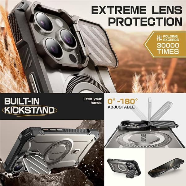 SUPCASE UB Mag XT cover til Apple iPhone 16 Pro Max - TiGray