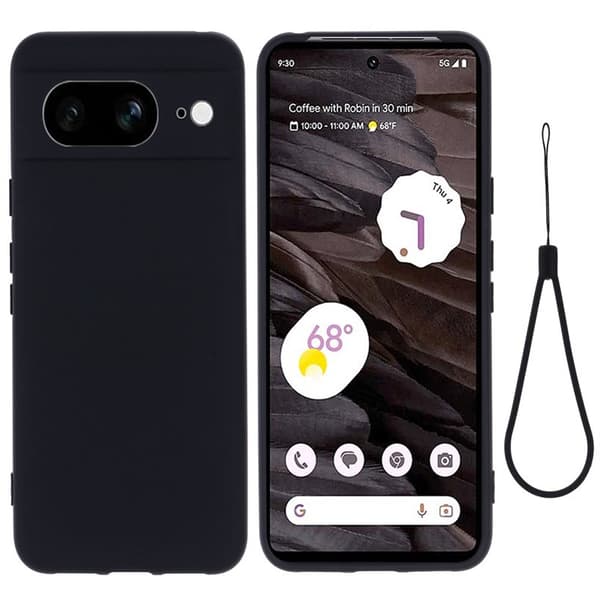 Liquid silikone cover til Google Pixel 8 - Sort