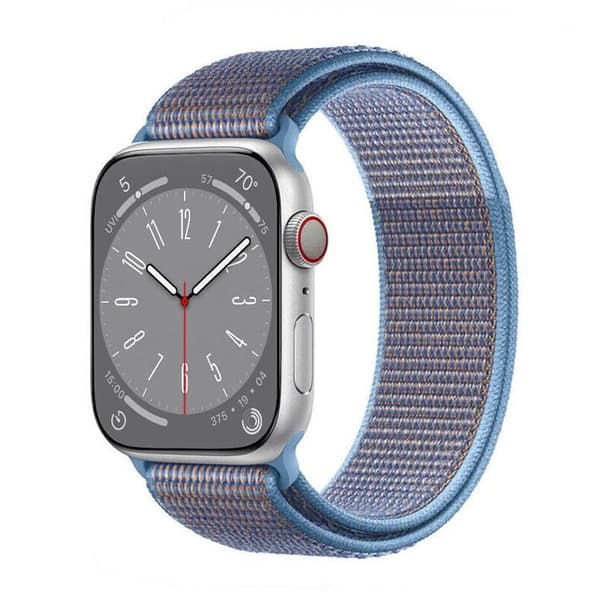 Nylon Urrem til Apple Watch 8 (45mm) - Cerulean