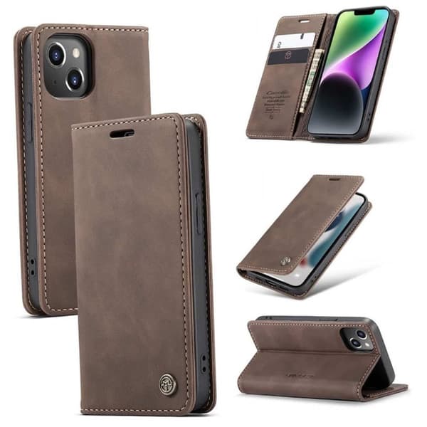 CaseMe mobildeksel 013 til Apple iPhone 15 Plus - Coffee