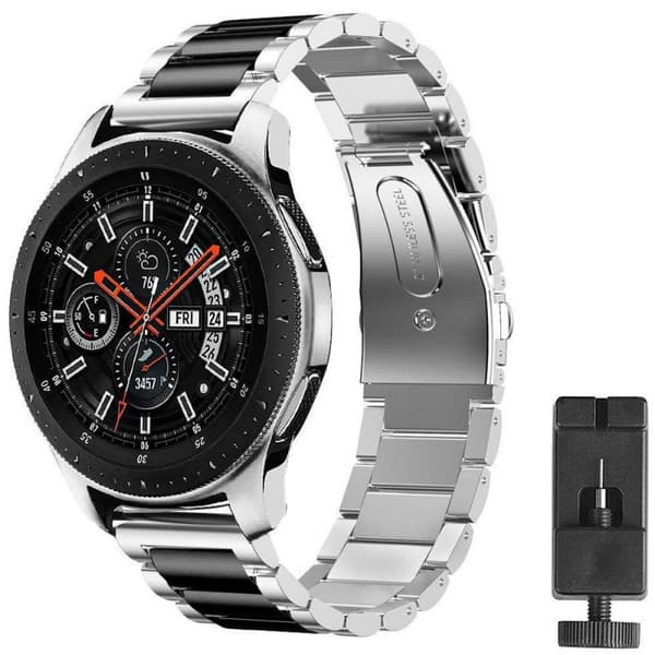 Urrem rustfrit stål til Samsung Galaxy Watch 46mm - Sv / sølv