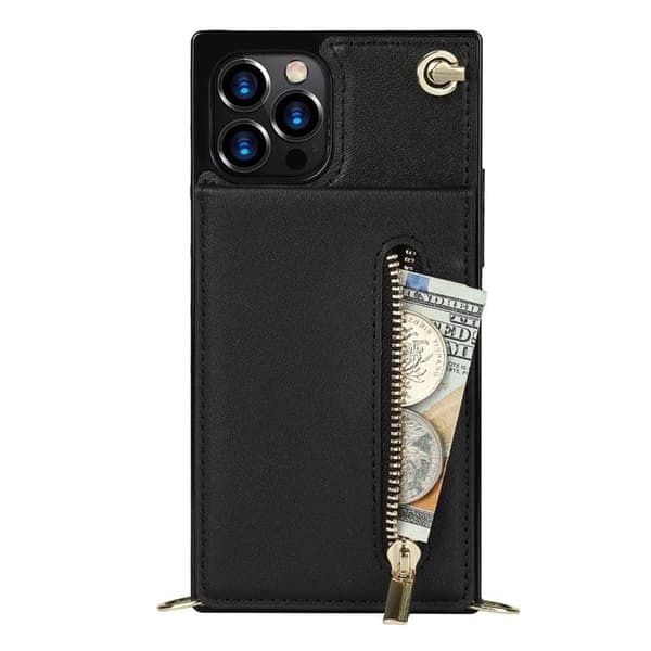 Zipper halskjede deksel til Apple iPhone 12 Pro - Sort