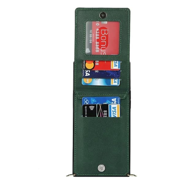 Zipper necklace case till Apple iPhone 12 Pro Max - Grön