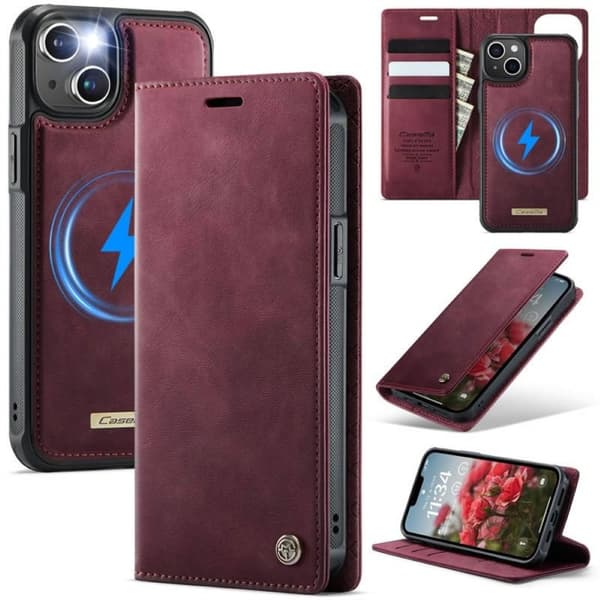 CaseMe mobildeksel C49 2i1 til Apple iPhone 14 Plus – Crimson