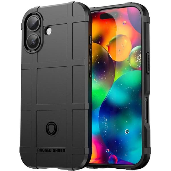 Rugged Shield kuori Apple iPhone 17 - Musta